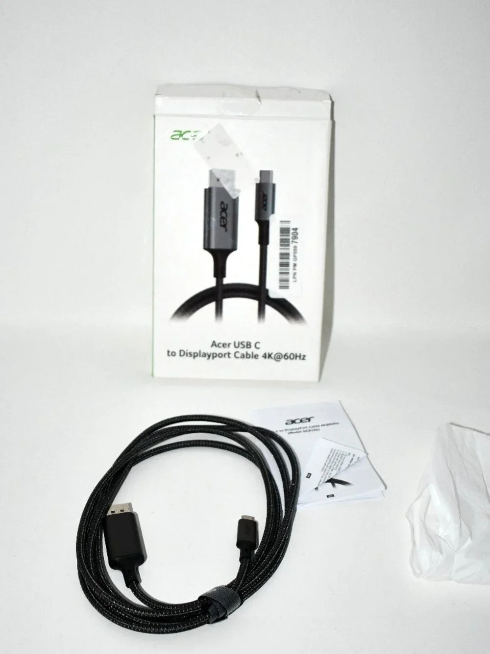 Acer USB-C to DisplayPort Cable, 6.6FT, 4K 60Hz 2K 165Hz Thunderbolt, NWT